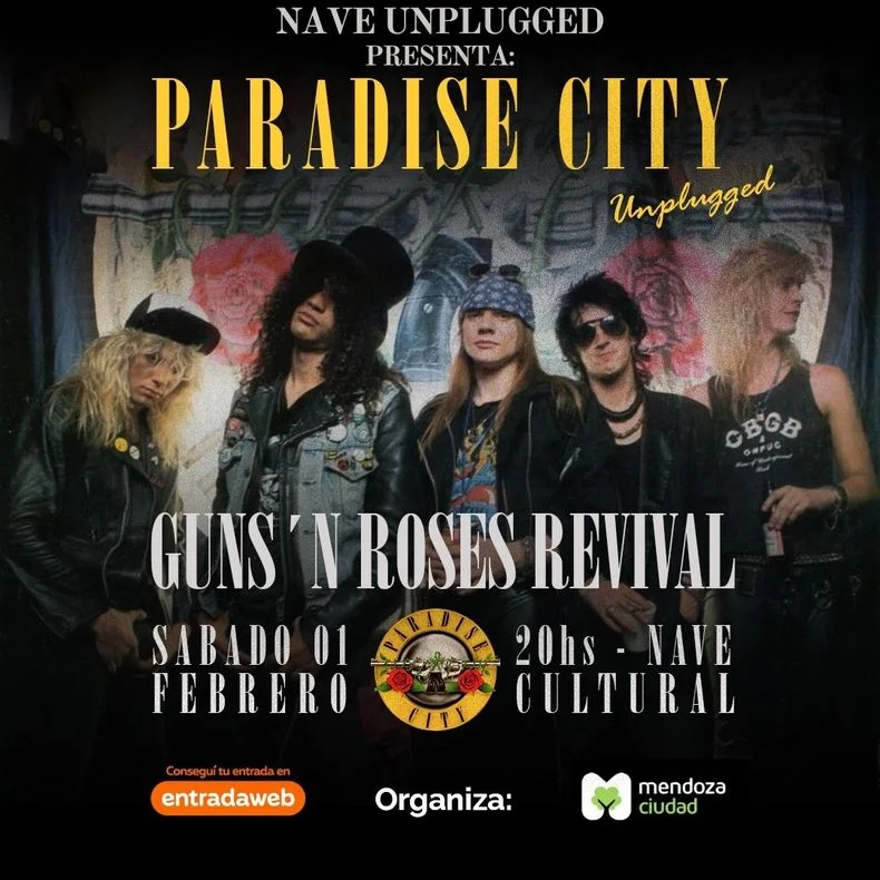M&uacute;sica de los Guns N' Roses en la Nave Cultural