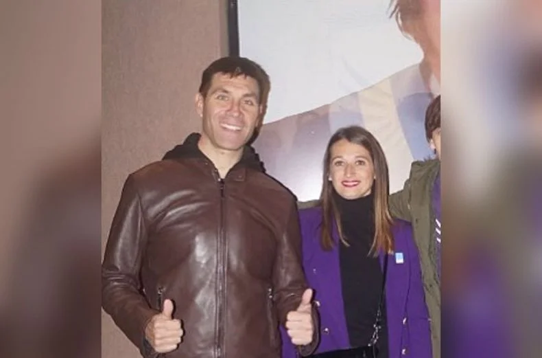 Facundo Correa Llano y su novia, que es candidata a senadora provincial.&nbsp;