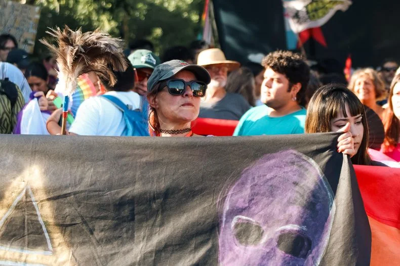 Marcha LGBTIQ+ contra Javier Milei. 