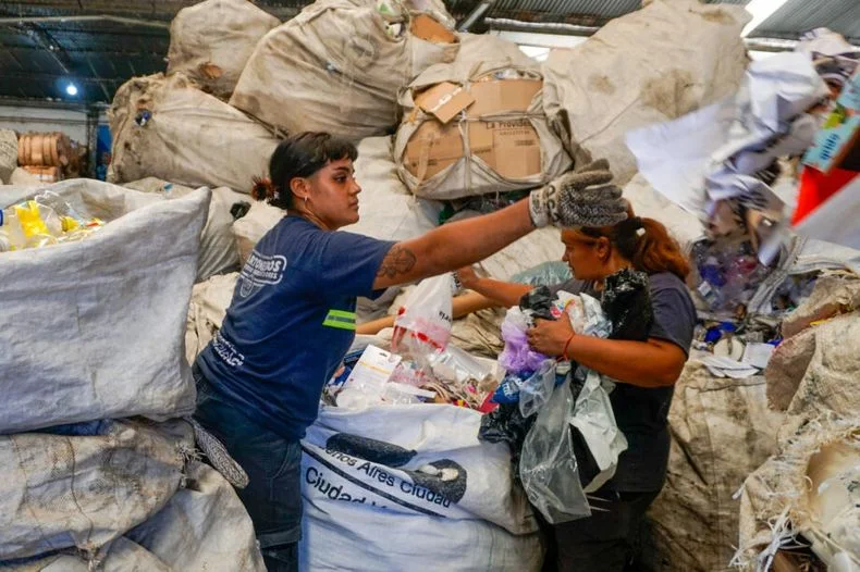 Cooperativa de reciclaje Construyendo Desde Abajo en La Matanza, Buenos Aires.