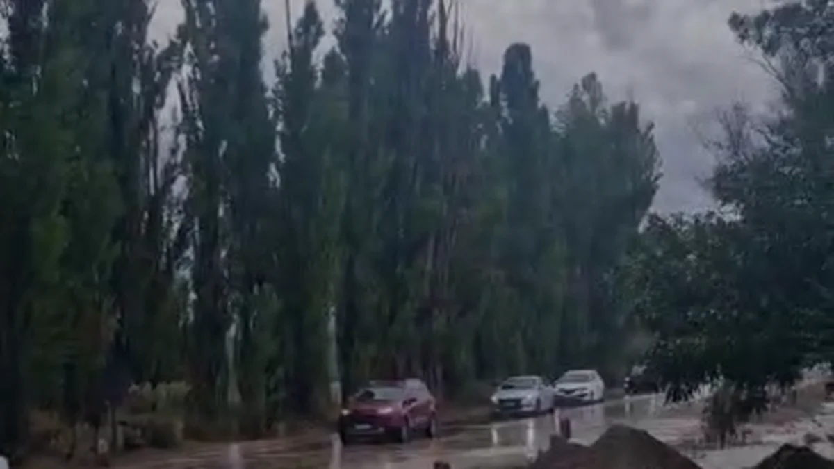 Video: fuerte tormenta de granizo en Uspallata
