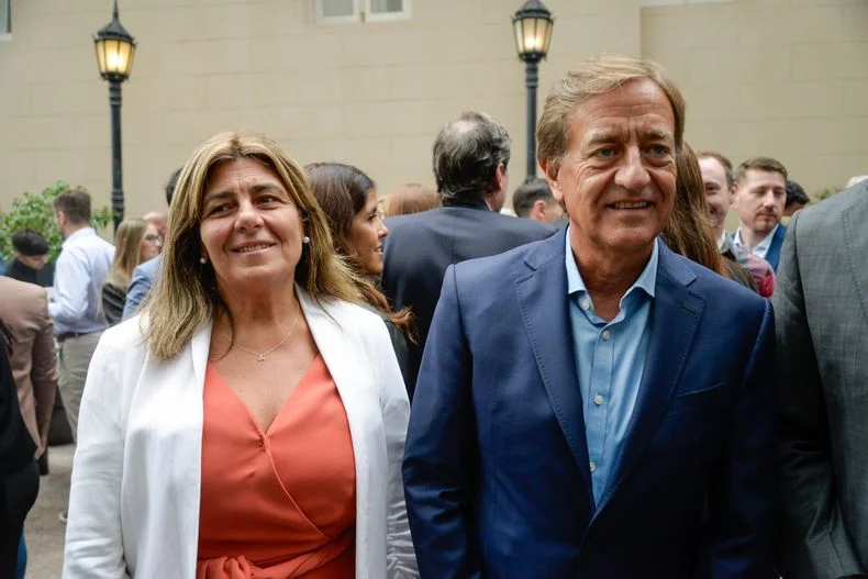Los senadores nacionales por la UCR: Mariana Juri y Rodolfo Su&aacute;rez.&nbsp;