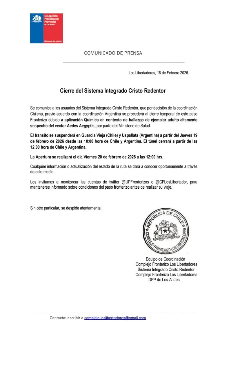 Los motivos que dieron desde Los Libertadores. 