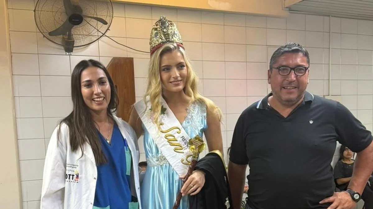 La reina de la Vendimia de San Rafael se hizo un lugar en la agenda y visitó el hospital Notti