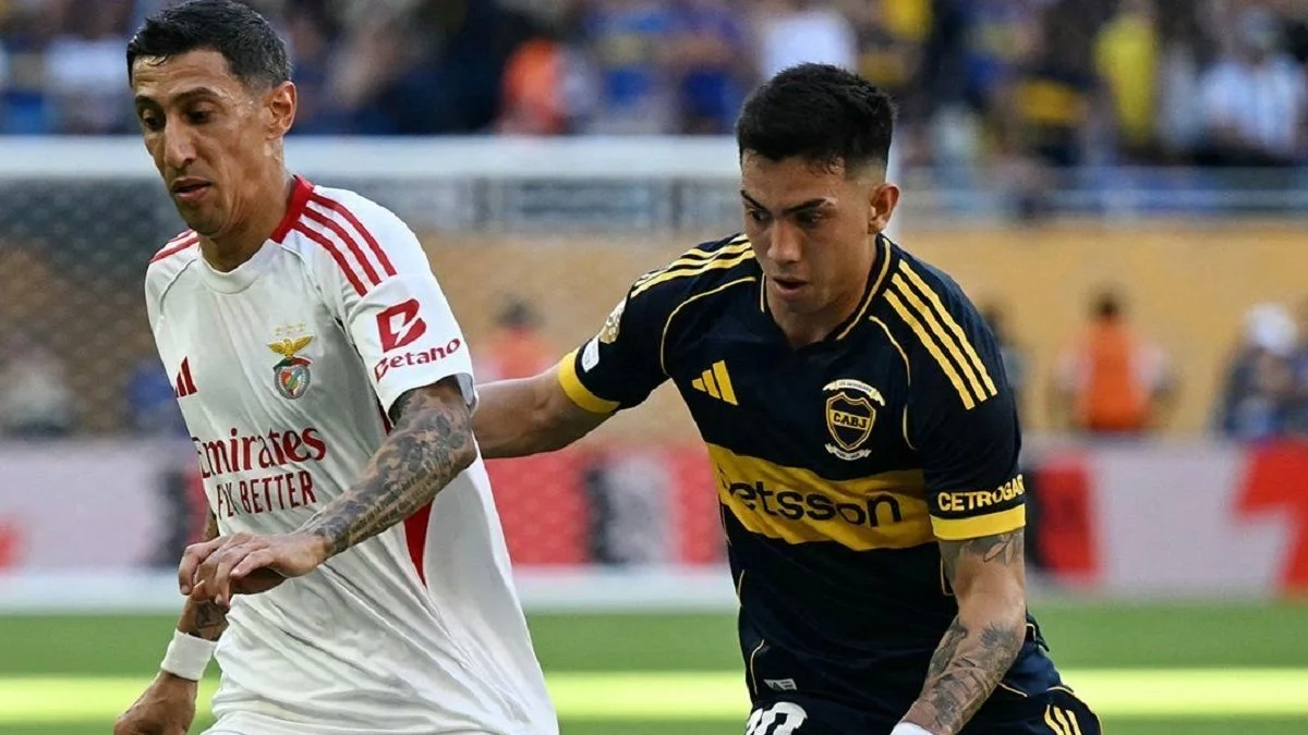 En un partidazo, a Boca se le escapó el triunfo ante Benfica y empató 2 a 2