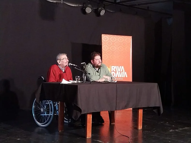 Ricardo Mansur, intendente de Rivadavia junto a Luis Gonzalez Garc&iacute;a Llaur&oacute;, presidente del HCD.