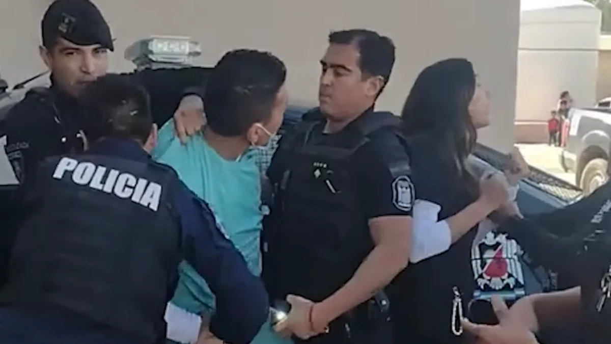 Video: detienen al  médico de guardia de un microhospital de Guaymallén durante un confuso episodio