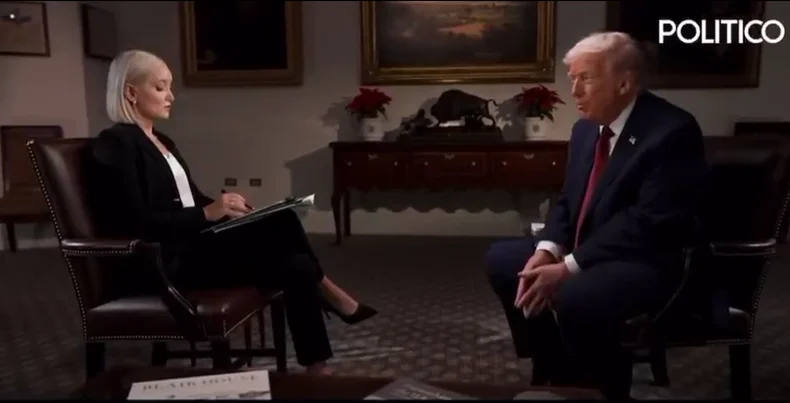 Donald Trump en la entrevista con "Pol&iacute;tico".&nbsp;
