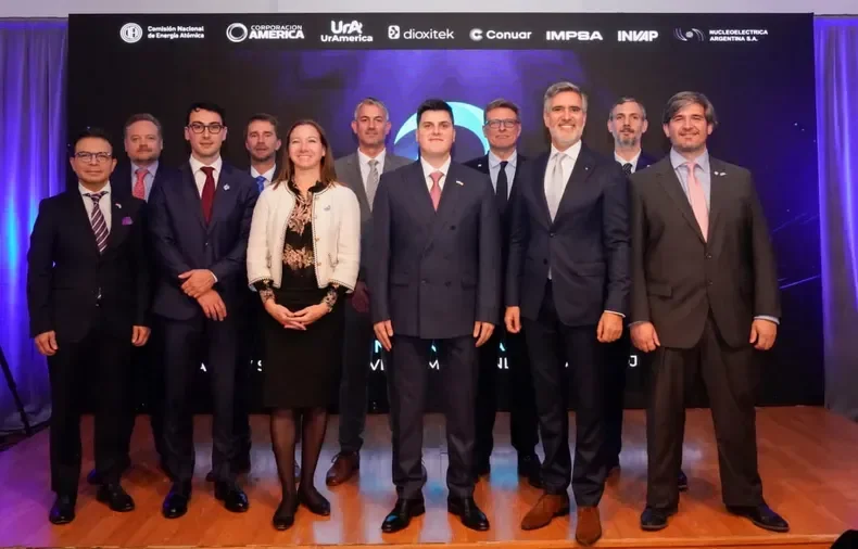 Federico Ramos N&aacute;poli y empresarios que impulsan el sector nuclear en el Argentina Week de Nueva York, donde viajaron en busca de inversiones.