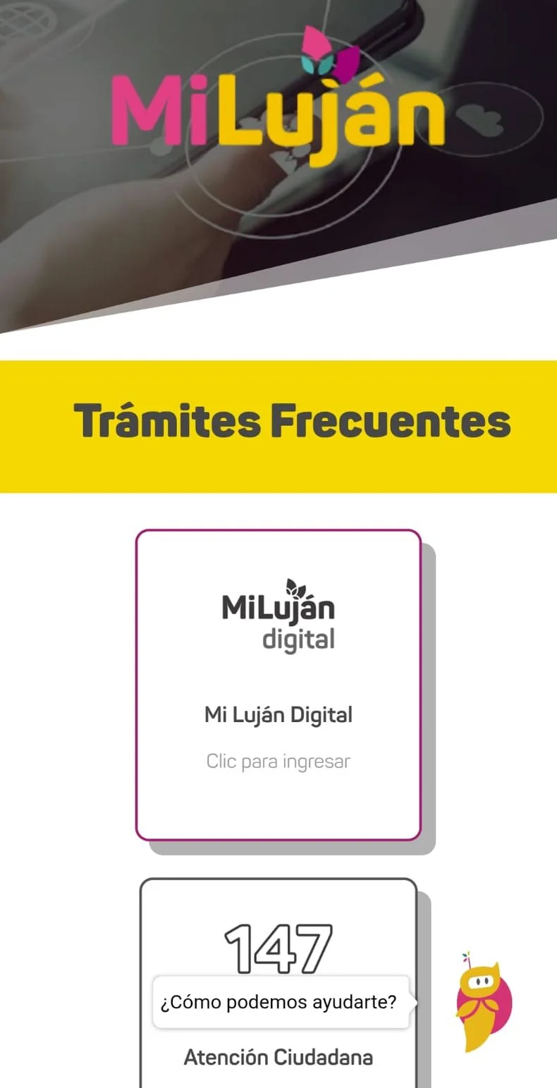 Así se ve el portal municipal de Luján para descargar boletas.