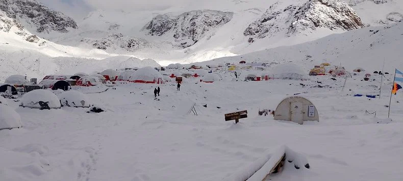 Plaza de Mulas, uno de los lugares más emblemáticos del Parque Provincial Aconcagua