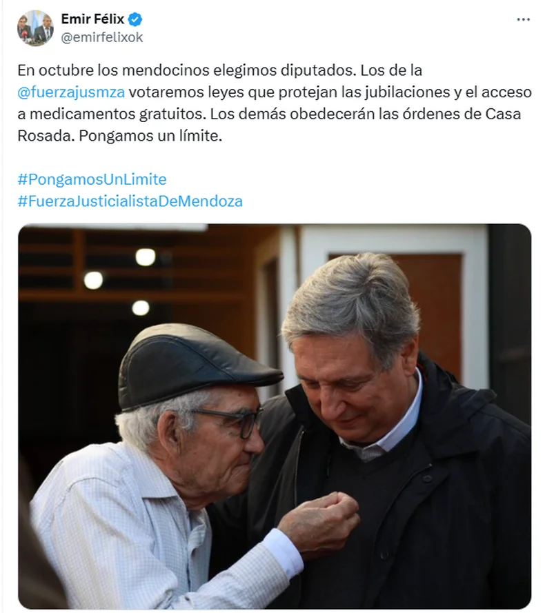 Emir F&eacute;lix promete votar leyes que favorezcan a los jubilados.&nbsp;