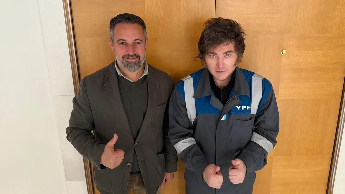 Javier Milei se reunió con Santiago Abascal y Jesús Huerta De Soto durante su gira en Madrid