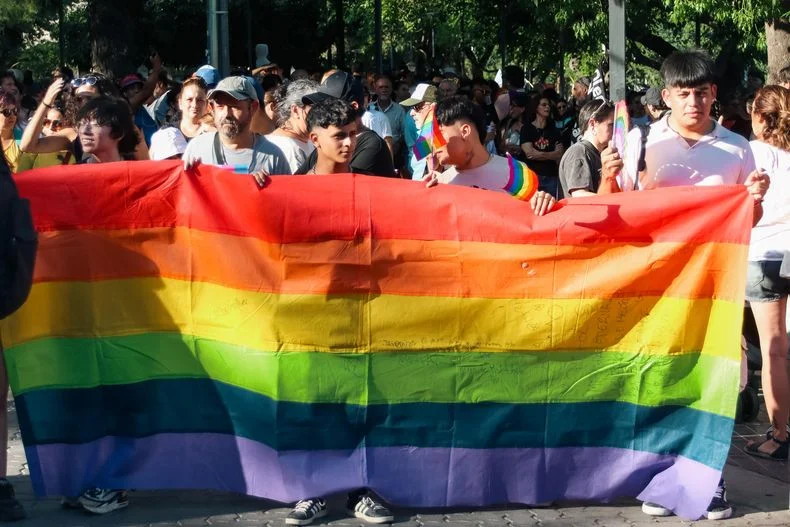 Marcha LGBTIQ+ contra Javier Milei. 