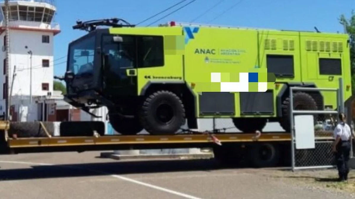 San Rafael: el aeropuerto local vuelve a contar y tener operativo su autobomba