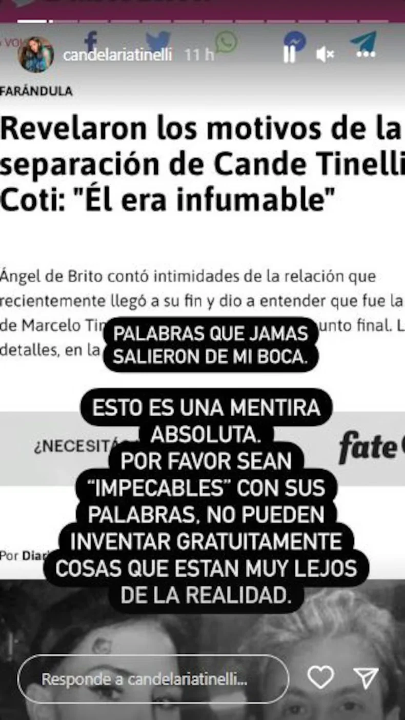 La respuesta de la modelo a las falsas versiones