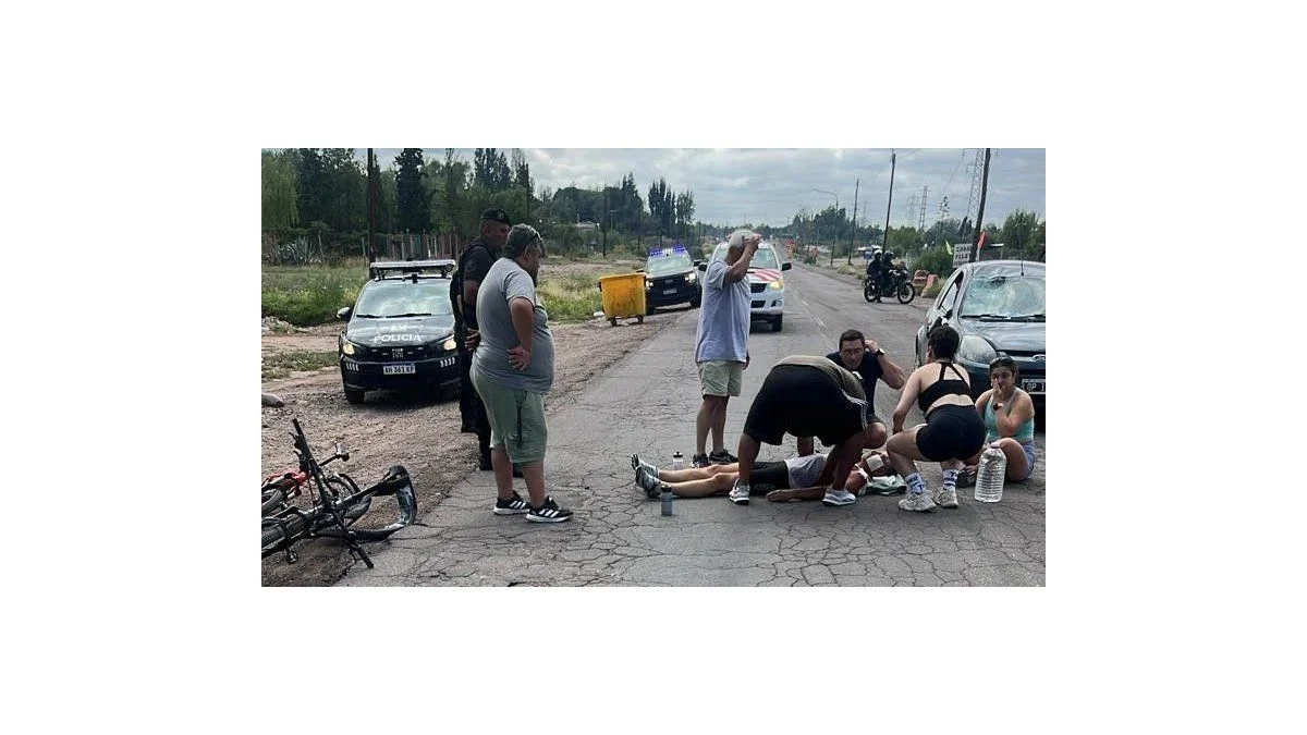 Ruta 82: un ciclista herido luego de ser atropellado por un auto