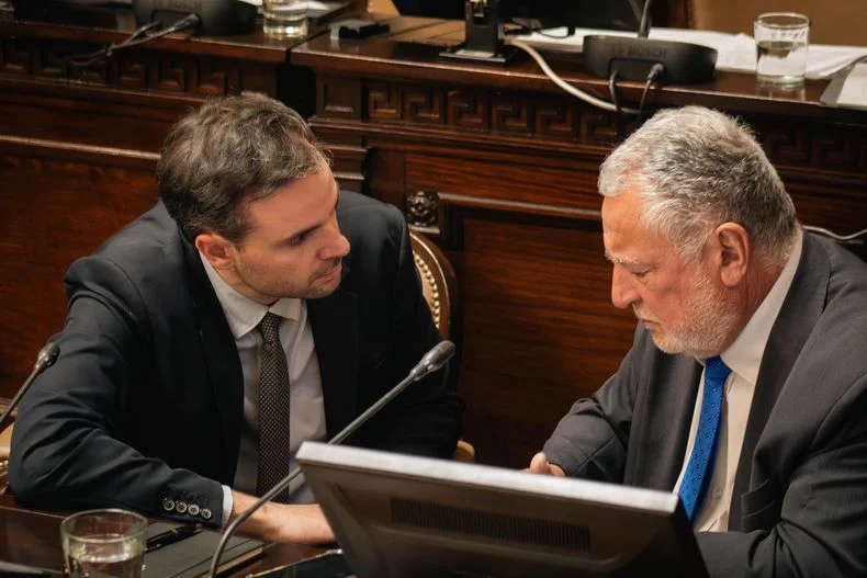 Gabriel Pradines y Mart&iacute;n Rostand, senadores por el Pro.&nbsp;