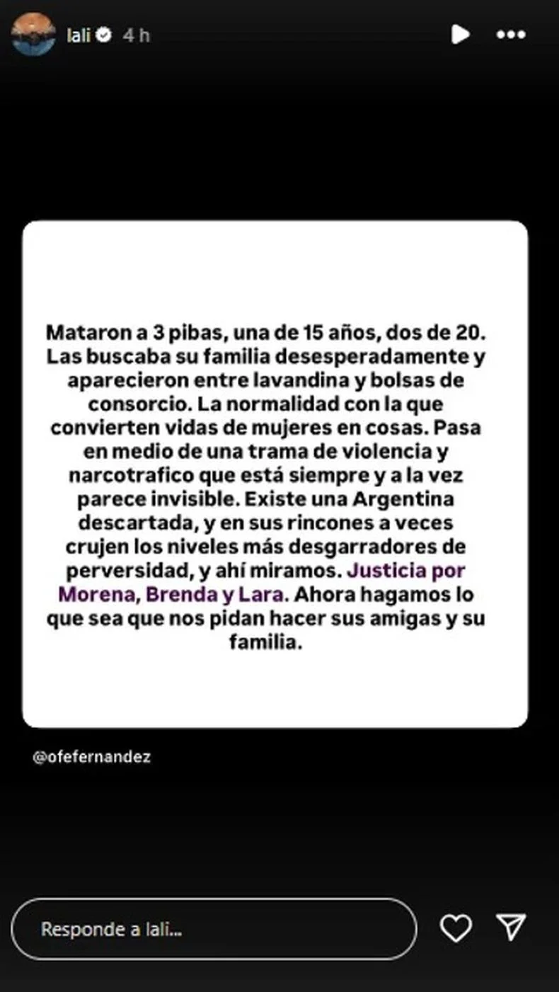 El post de Lali Esp&oacute;sito