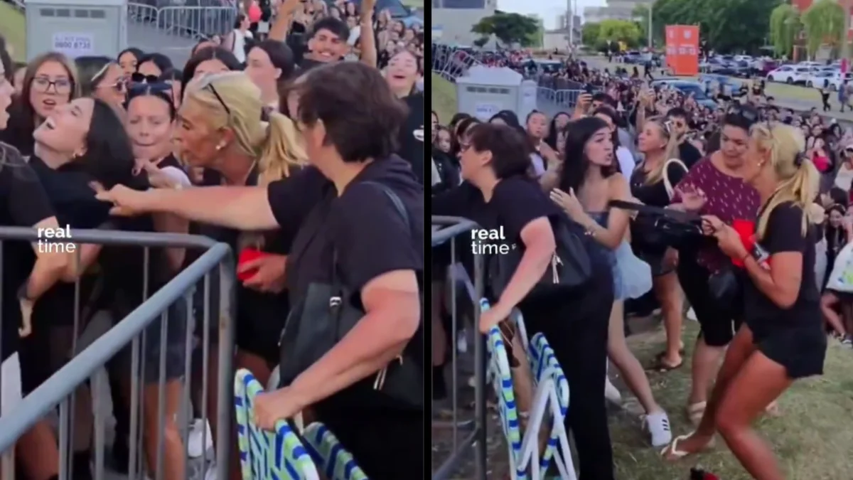 VIDEO | Fanáticas de Tini se agarraron de los pelos durante el recital en Uruguay