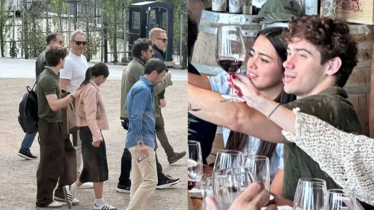 De la mano y a los besos, así llegaron Franco Colapinto y Maia Reficco a la Argentina