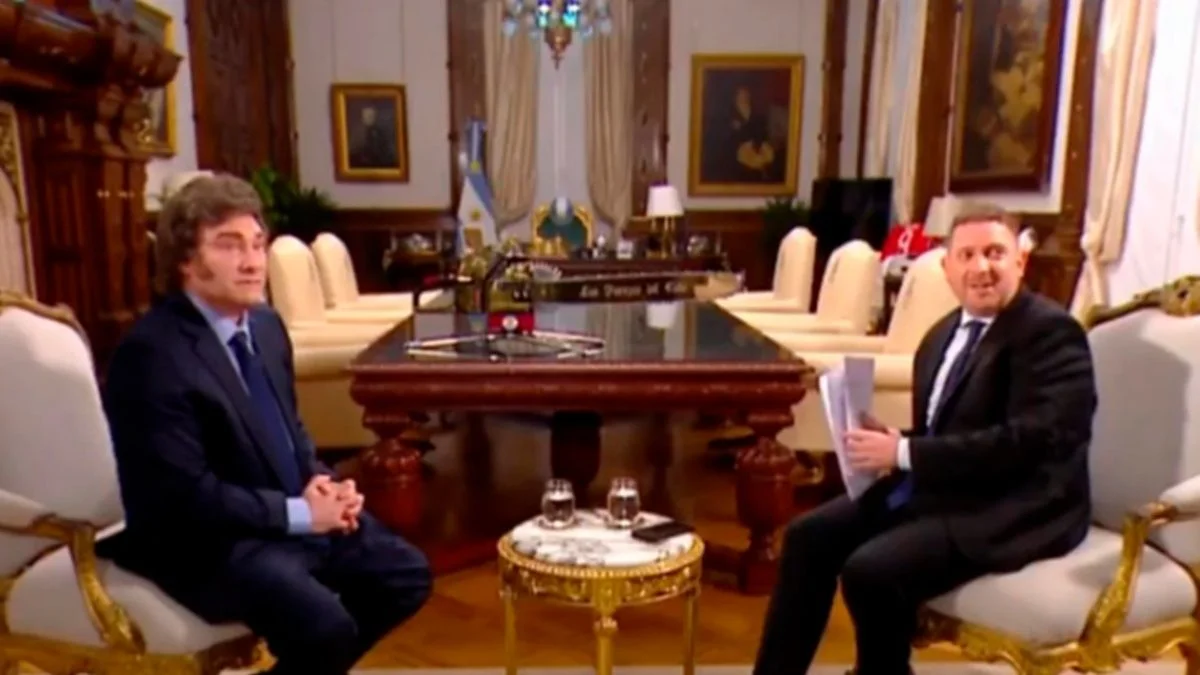 Jonatan Viale y Javier Milei en TN: un video "filtrado" reveló cómo el presidente le ordenaba qué preguntar