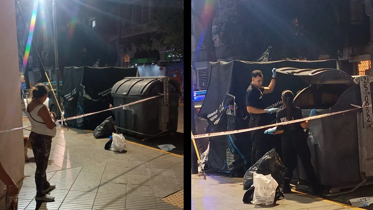 Encontraron a un hombre muerto adentro de un contendor de basura