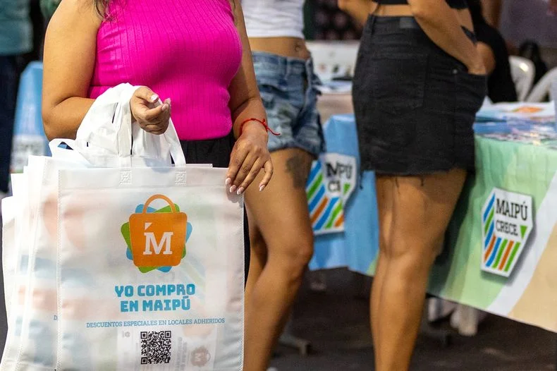 Las bolsas que entrega Maip&uacute; para acceder a descuentos en comercios.&nbsp;