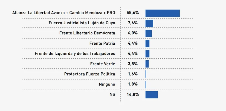 Los resultados de la encuesta para Luján de Cuyo.