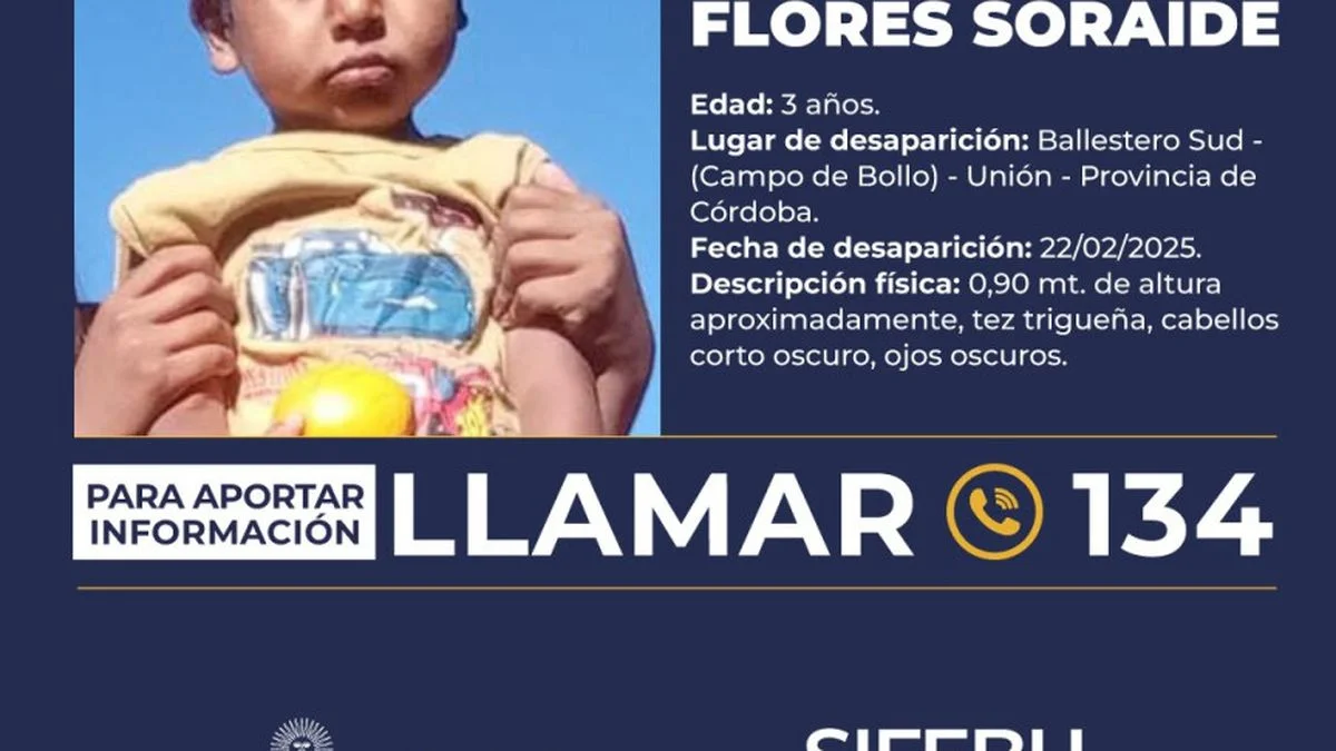 Córdoba: Lian Flores lleva 20 días desaparecido y el abogado dice que "es peor que un secuestro"