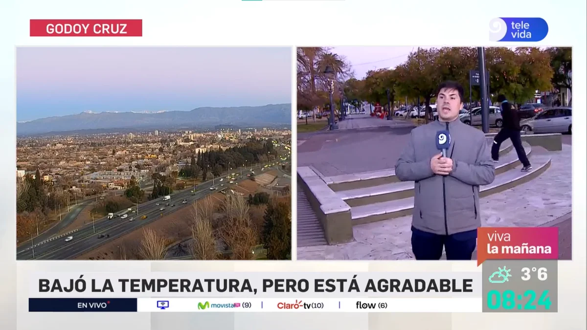 Video: un mendocino se hizo viral al resbalarse en una transmisión de Canal 9 Televida
