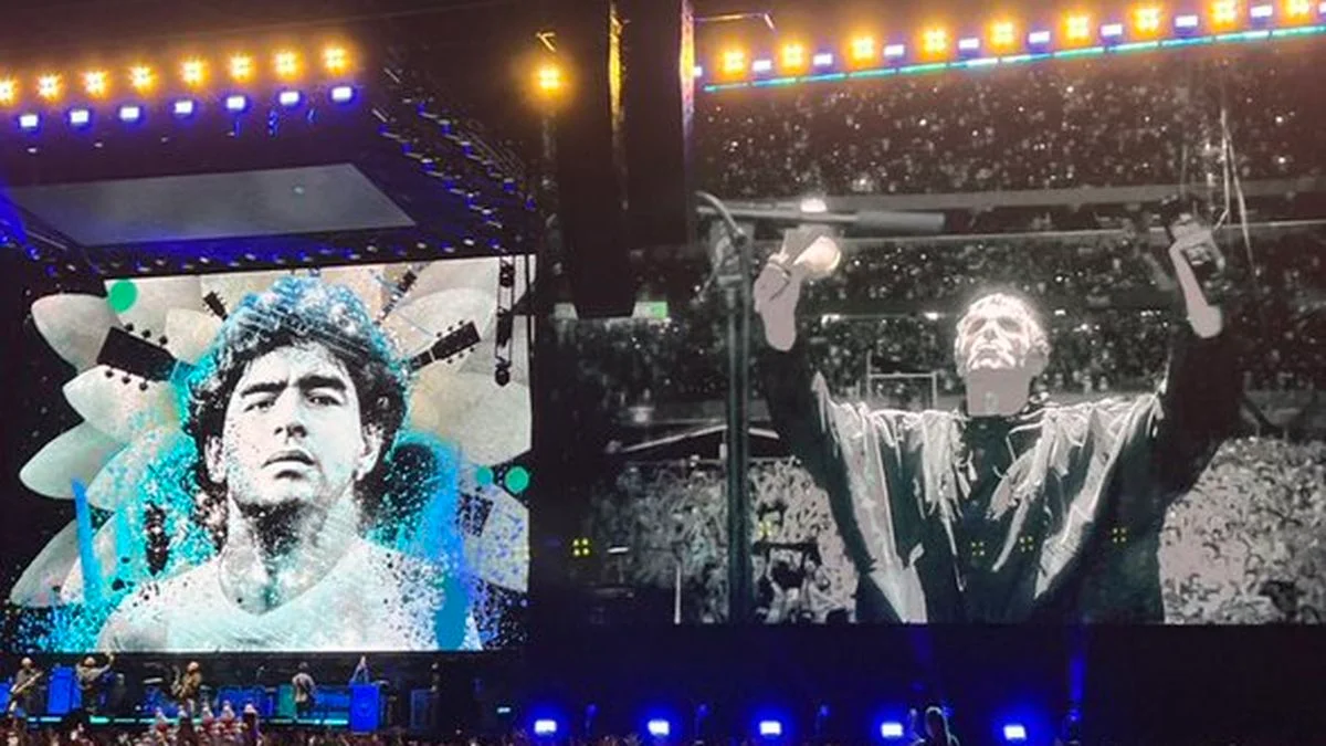 El emotivo homenaje de Oasis a Maradona en su show en Buenos Aires