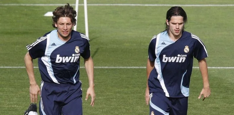 Gabriel Heinze y Fernando Gago.