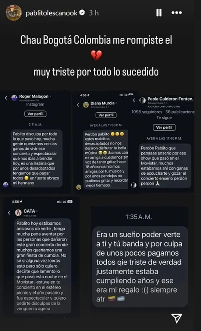 El sentido posteo del cantante de Damas Gratis tras la pol&eacute;mica.