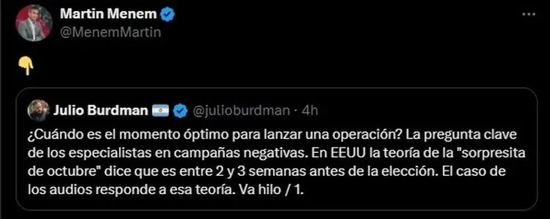 La respuesta de Mart&iacute;n Menem sobre el esc&aacute;ndalo de las coimas que salpica al Gobierno.