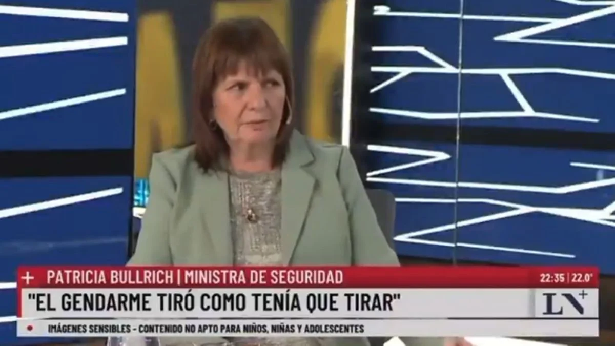 "Hay que bancar", despachó Bullrich sobre el gendarme que disparó contra el fotógrafo Pablo Grillo