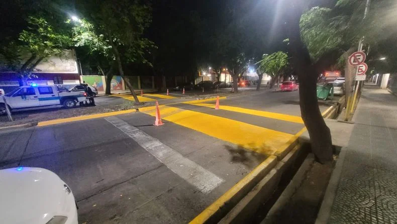 La zona de la denuncia, repintada y ahora se&ntilde;alizada.