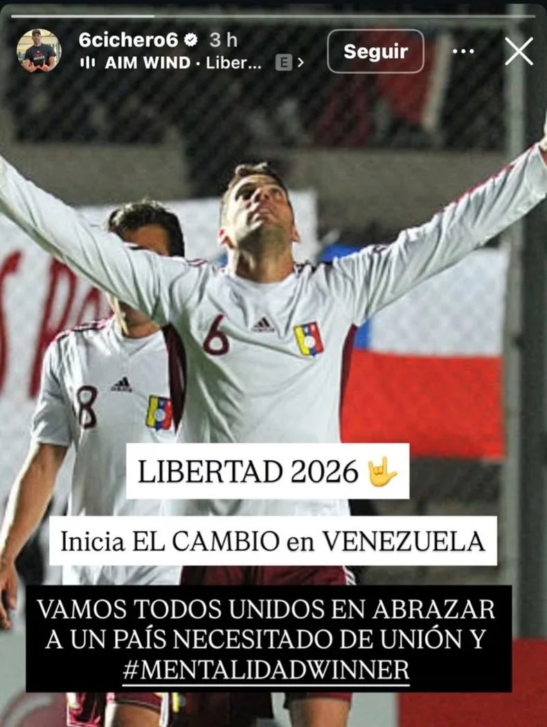 La reacci&oacute;n del ex futbolista de Venezuela a la captura de Maduro.