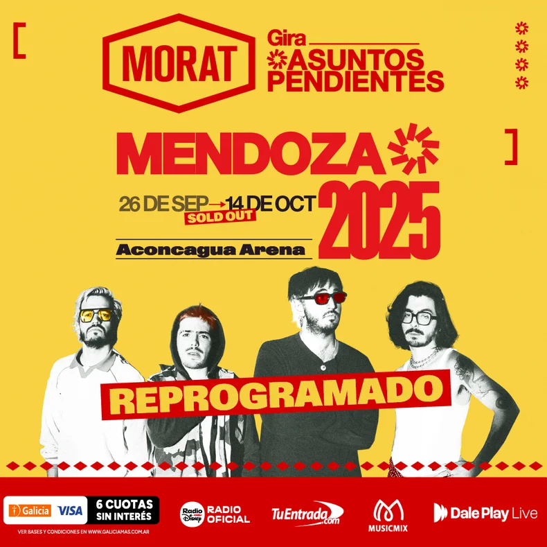Cambio de planes para el show de Morat en la provincia.