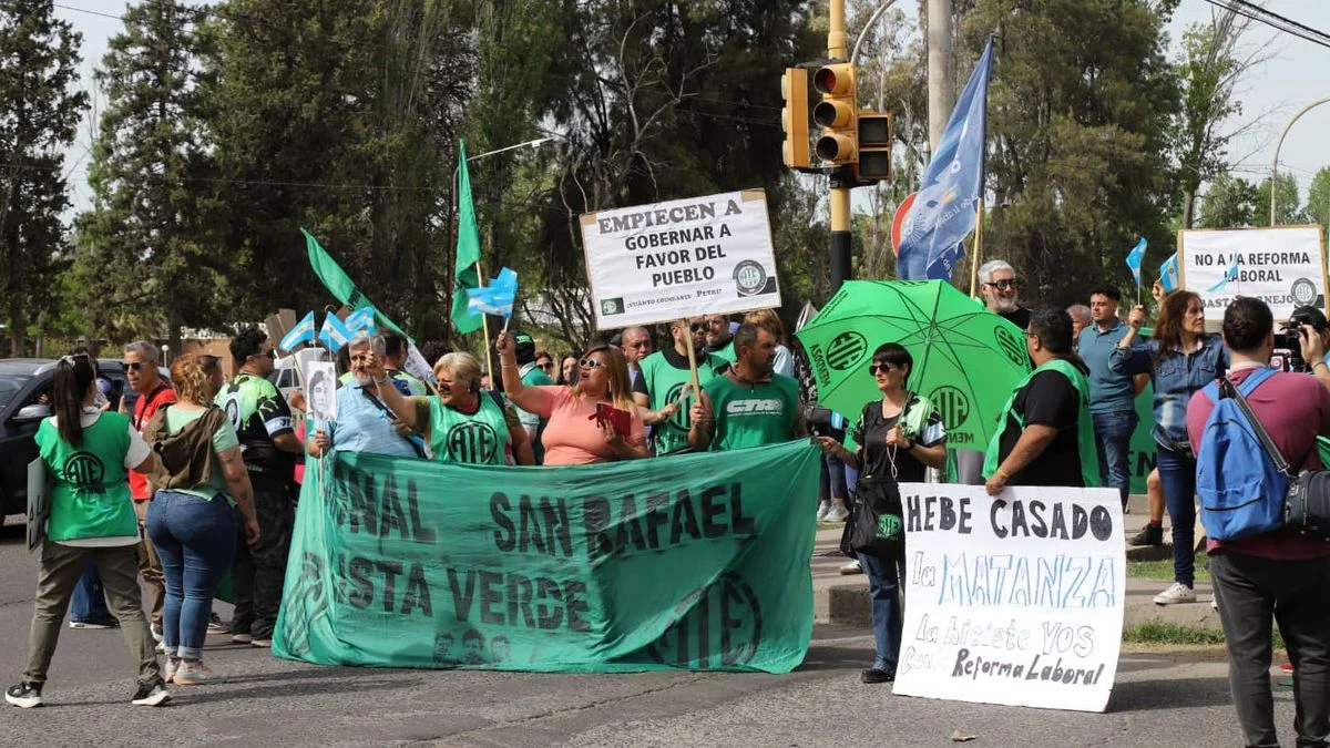 ATE protestó contra Javier Milei en San Rafael pero concentrarán la marcha en Mendoza