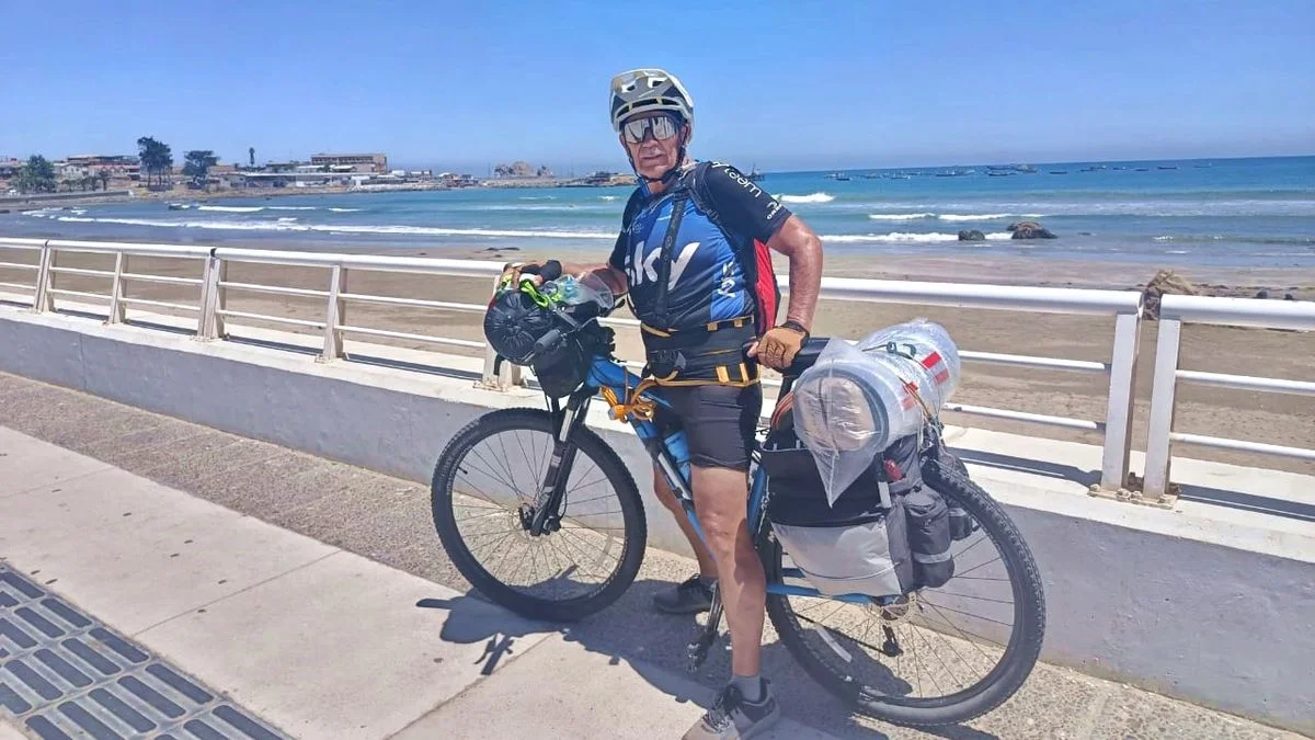 Un viaje con tracción a sangre y memoria: Pedro Lemus, el ciclista que salió de Mendoza para volver a Taltal