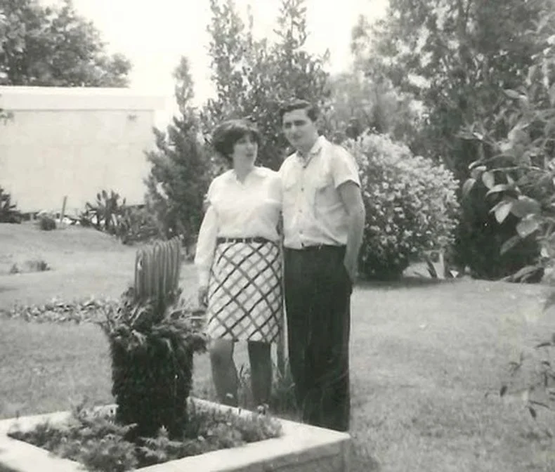 Maria Elena Mercado junto a Jorge Valverde . / Gentileza Hipólito Valverde.