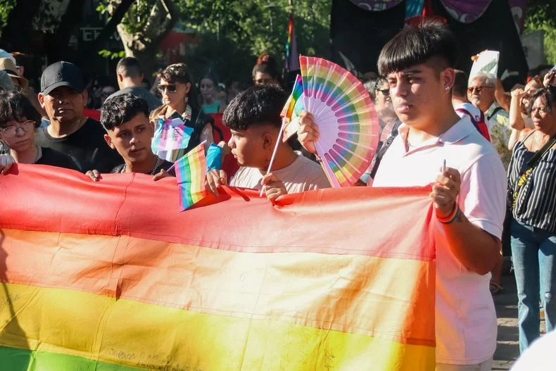 Marcha LGBTIQ+ contra Javier Milei. 