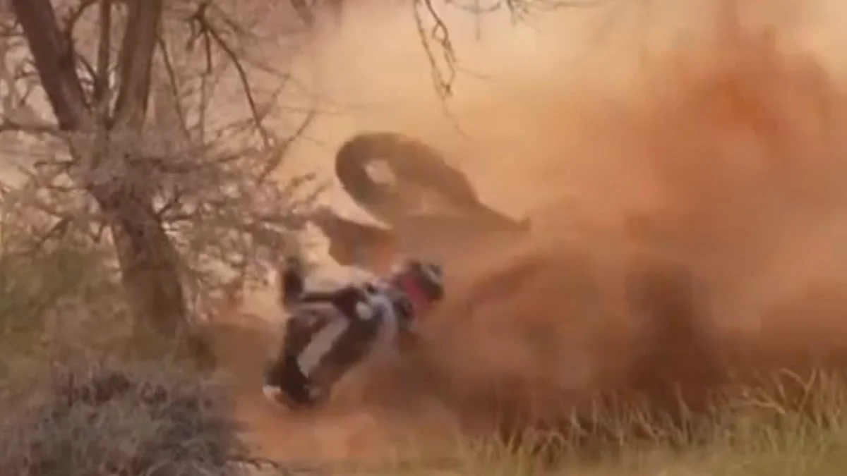 Milagro en el Rally Dakar: Schareina evita a un choque frontal contra un árbol y gana la etapa en motos