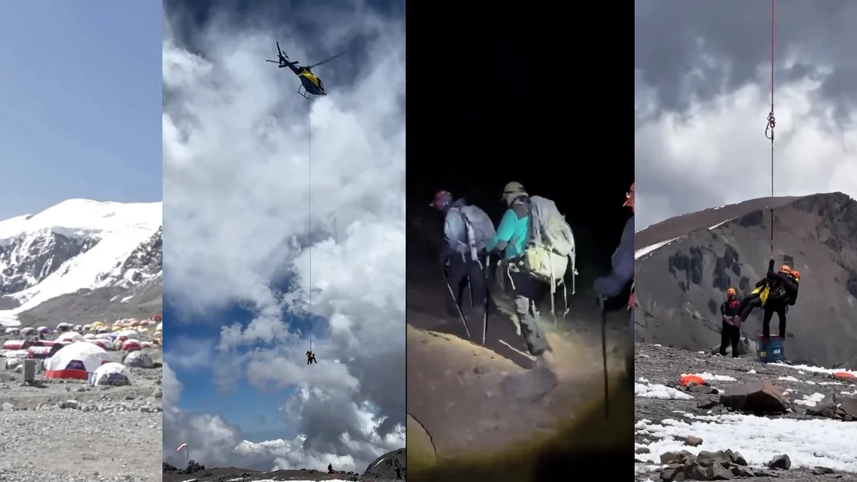 Cornejo felicitó al equipo que rescató a un andinista en el Aconcagua