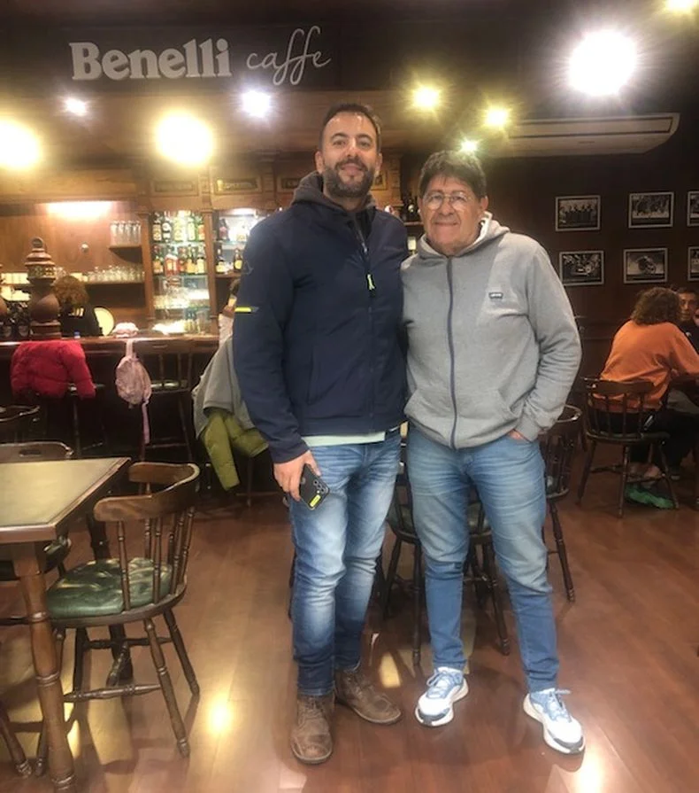 El rafaelino junto con su amigo mendocino, Anuar Sat.