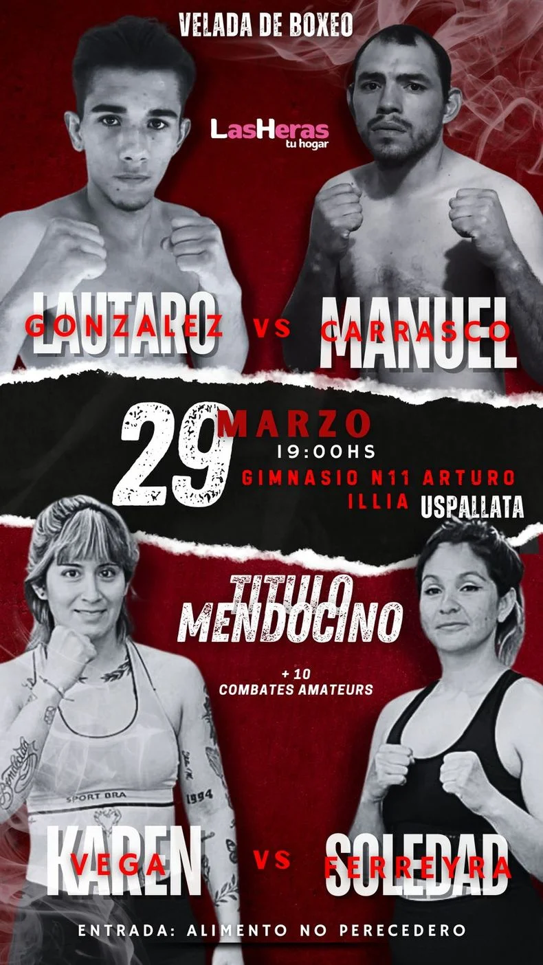 La velada de boxeo a cargo de Pablo Chac&oacute;n tendr&aacute; un t&iacute;tulo mendocino en juego.