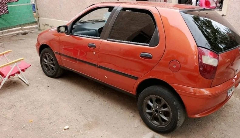 El veh&iacute;culo que llevaba dentro las ruedas robadas.