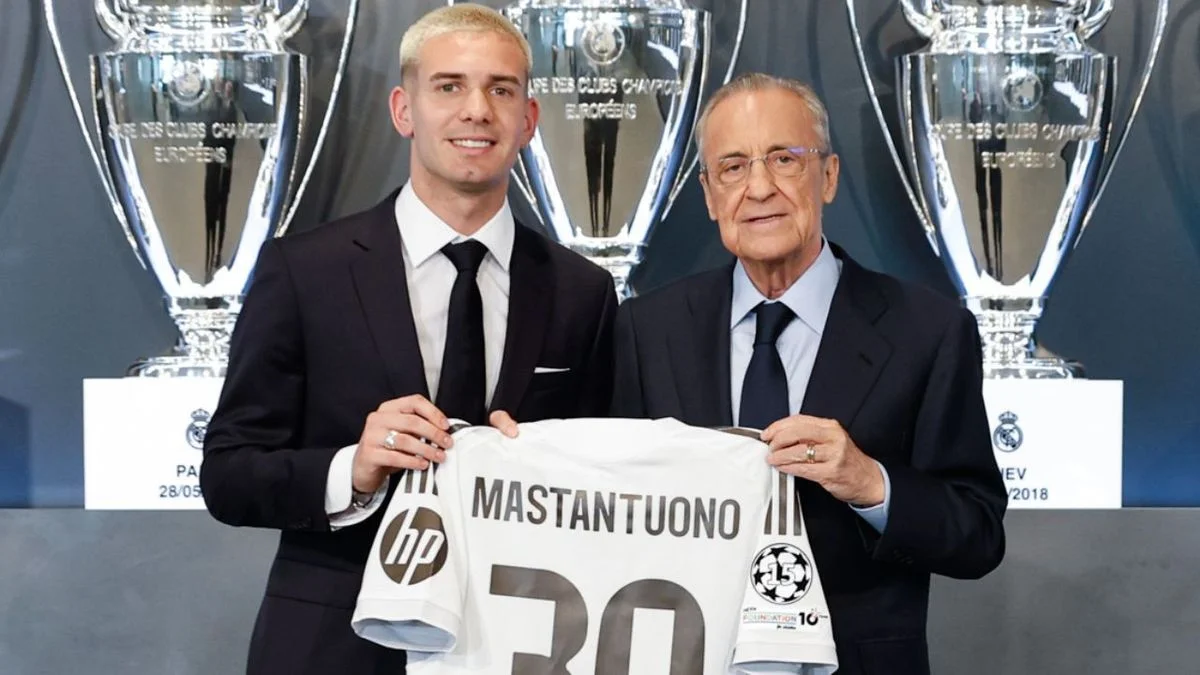 Franco Mastantuono fue presentado como jugador de Real Madrid y realizó una fuerte promesa ante los hinchas
