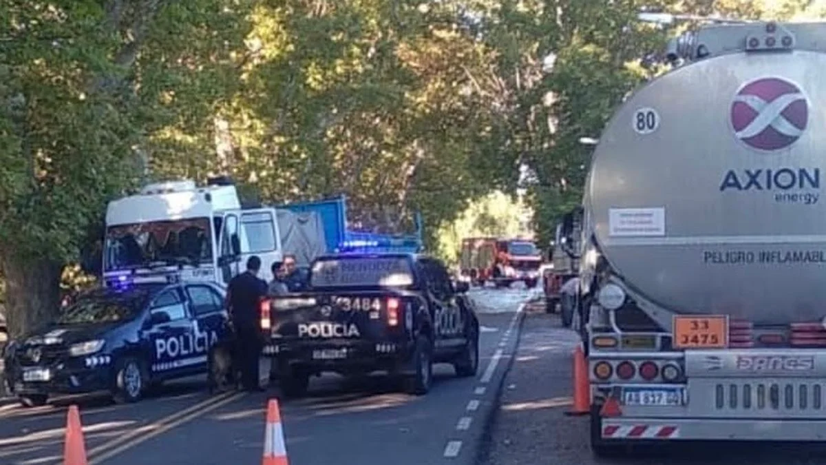 Un camión cargado con bebidas sufrió un accidente y la Policía impidió que sea saqueado